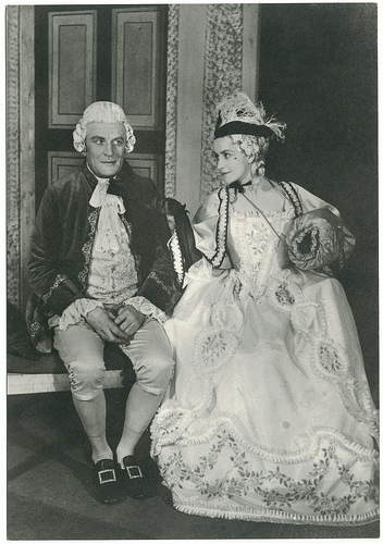 Malcolm Kenn & Peggy Ashcroft as Lady Teazle & Sir Peter Teazle