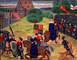 Peasant's Revolt against Richard II, 1381, led by Wat Tyler, from Froissart's Chronicles